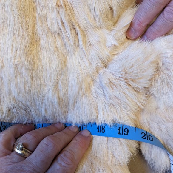 Women's Rabbit Fur Bomber Style Jacket Satin Lining Size Med - Picture 7 of 10